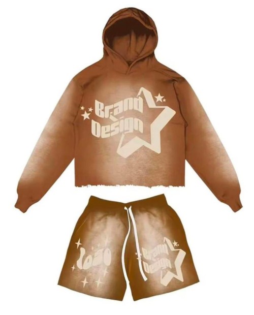 Fleece tracksuit Hoodie with Shorts